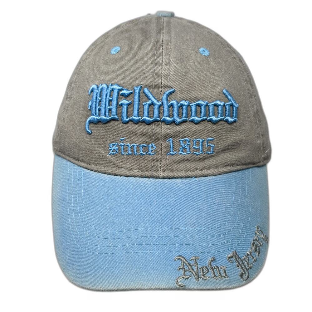 Lucky 7 Baseball Cap Gray Blue One Size Wildwood New Jersey Strapback Cotton hat